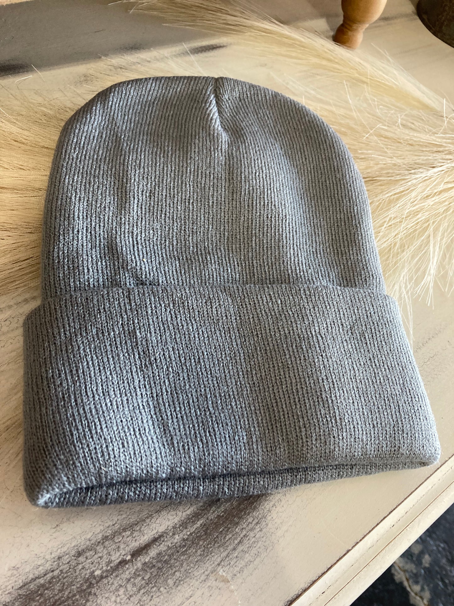 Grey Knitted Beanie