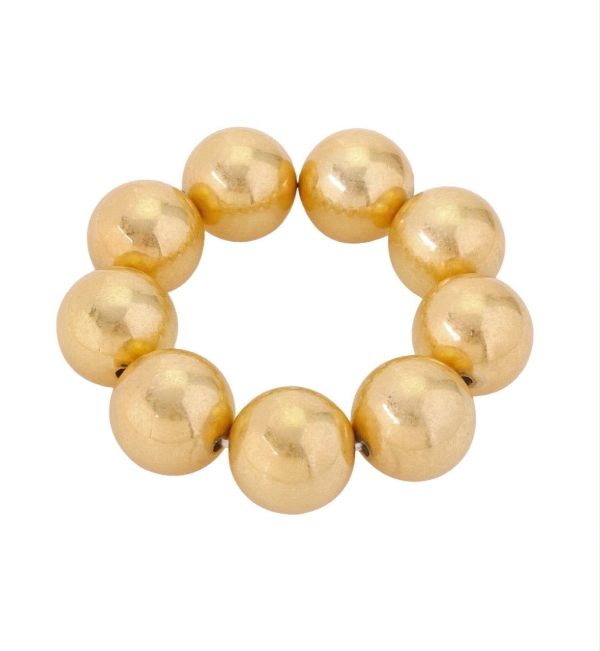 Gold CCB Ball Bracelet
