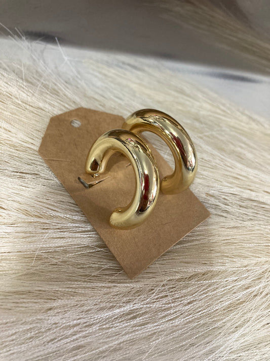 Shiny Gold Hoops