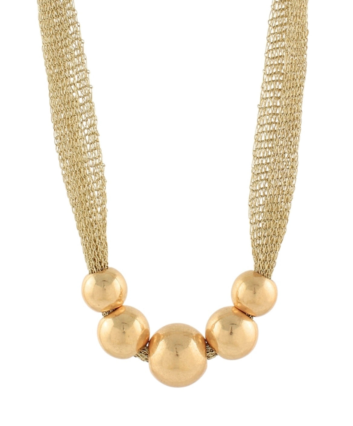 5 Ball Mesh Necklace
