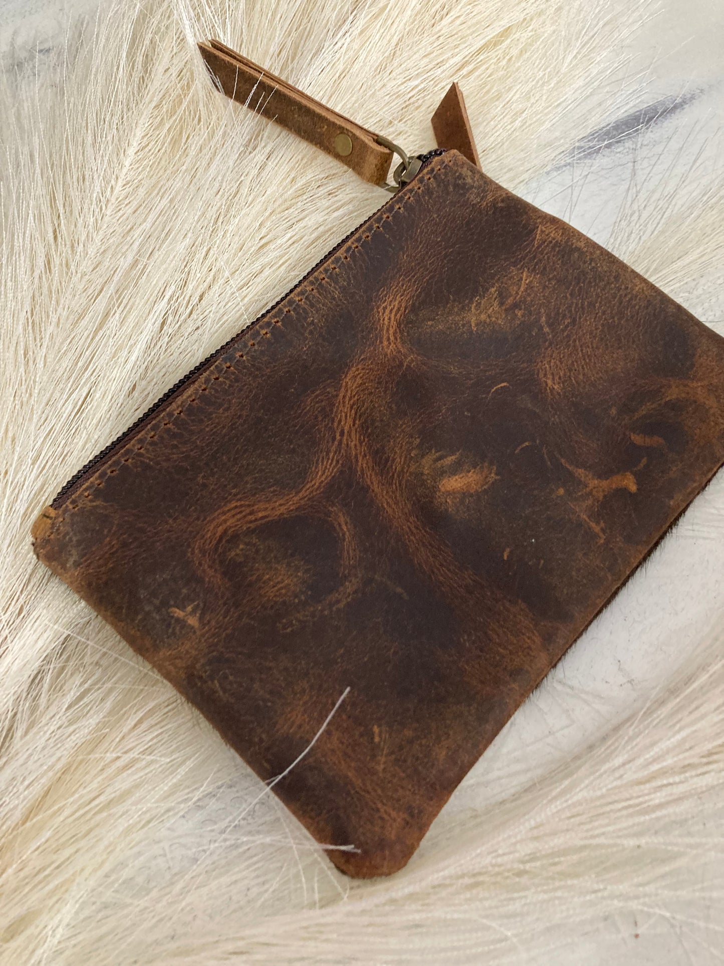 Cowhide Vintage Leather Coin Purse