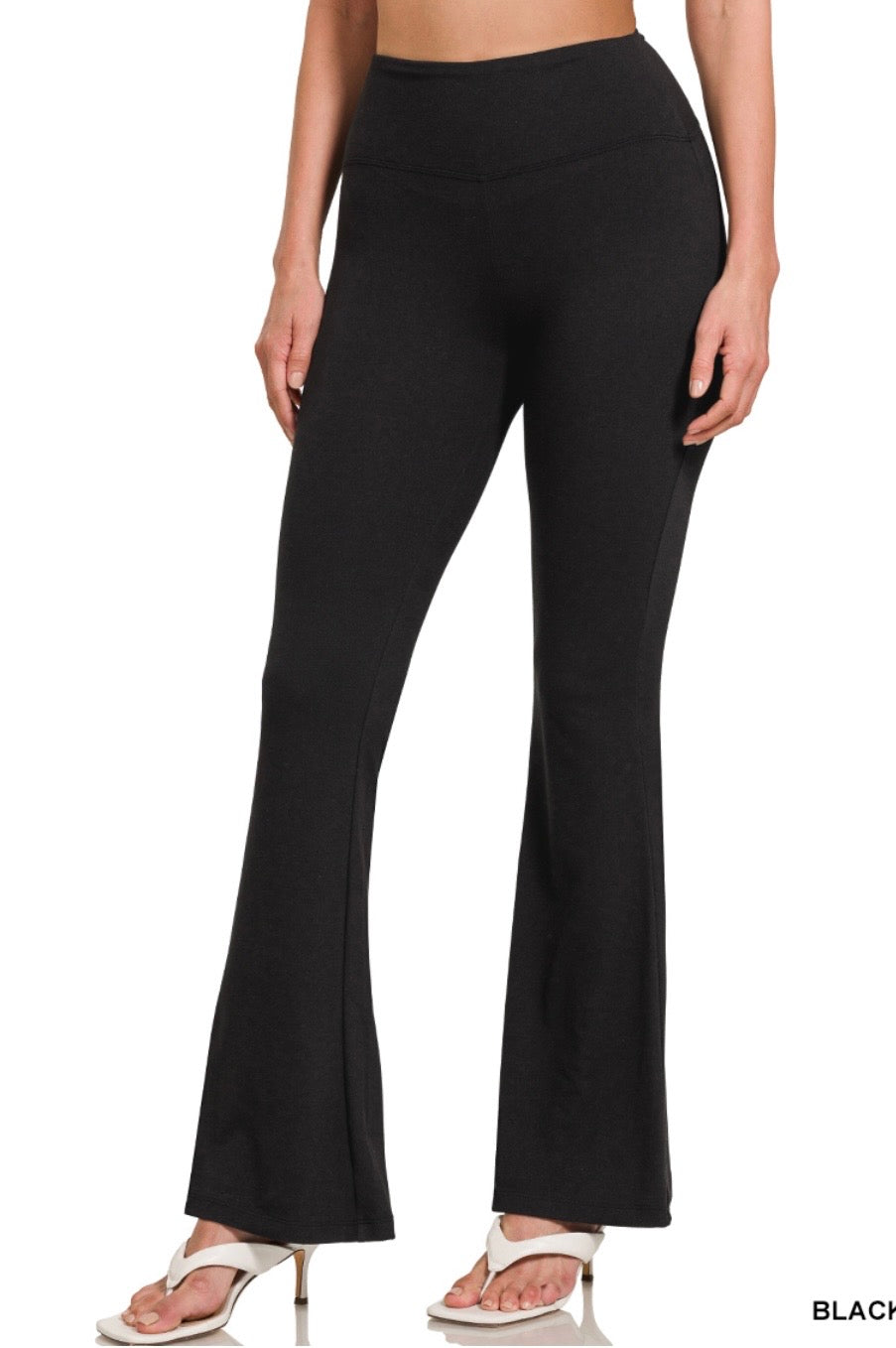Zenana Black Flare Leggings