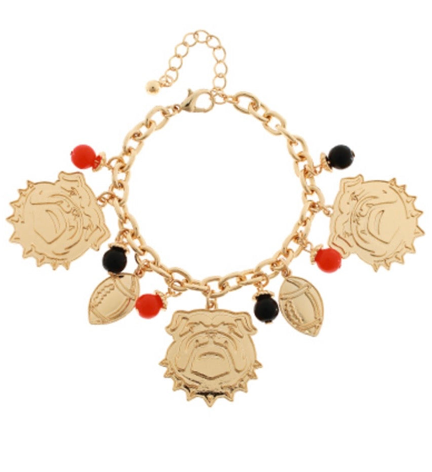 Bulldog Charm Bracelet