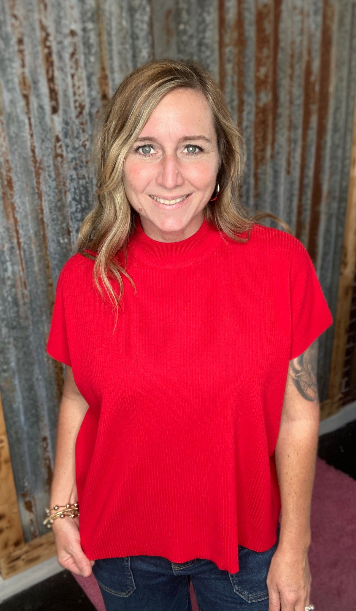 Ruby Viscose Mock Neck Sweater