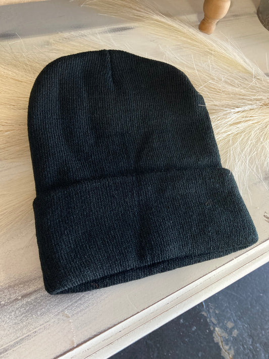 Black Knitted Beanie