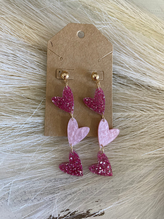 Layered Hearts Dangles