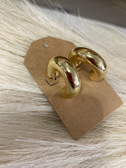 Shiny Gold Mini Hoops