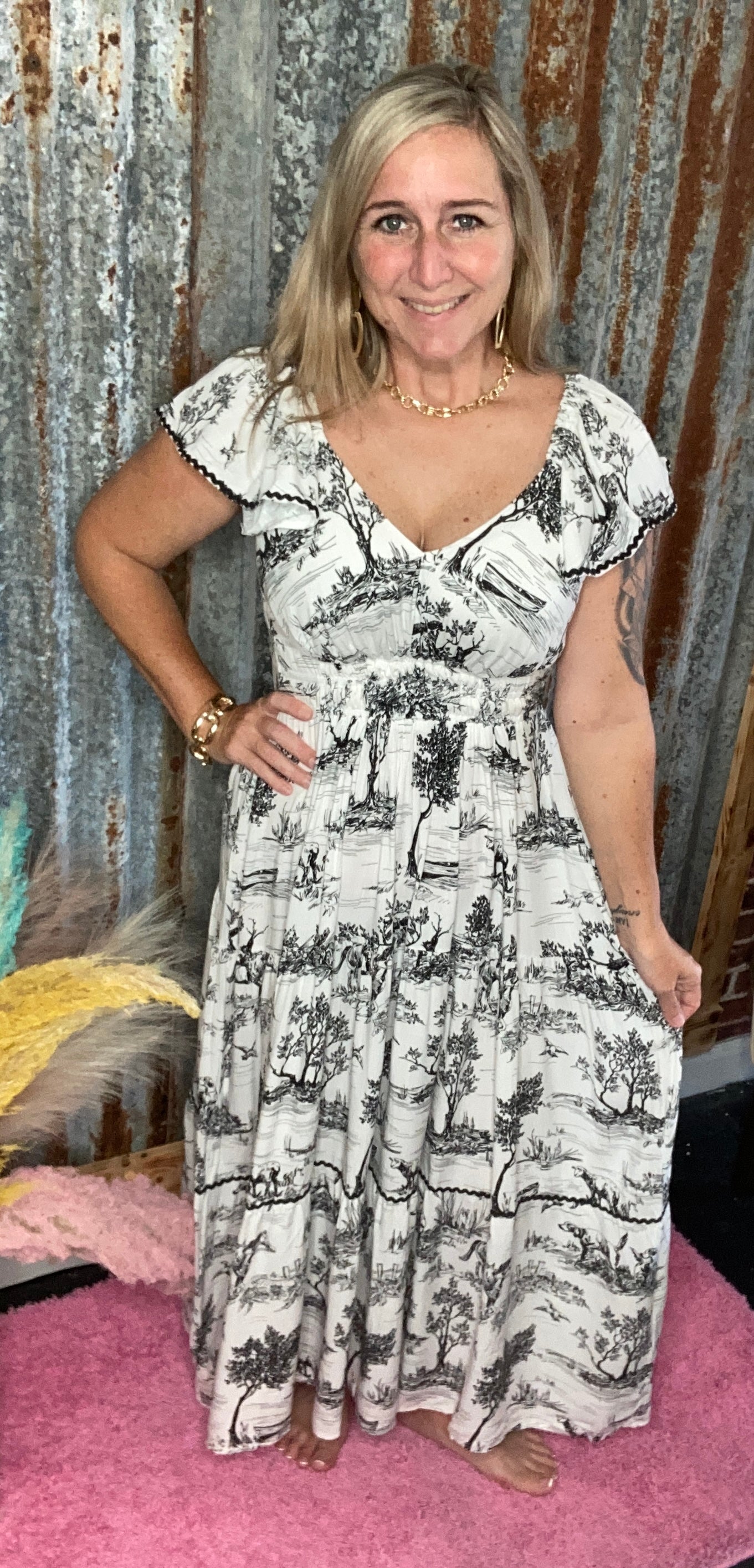 Black/White Toile Dress