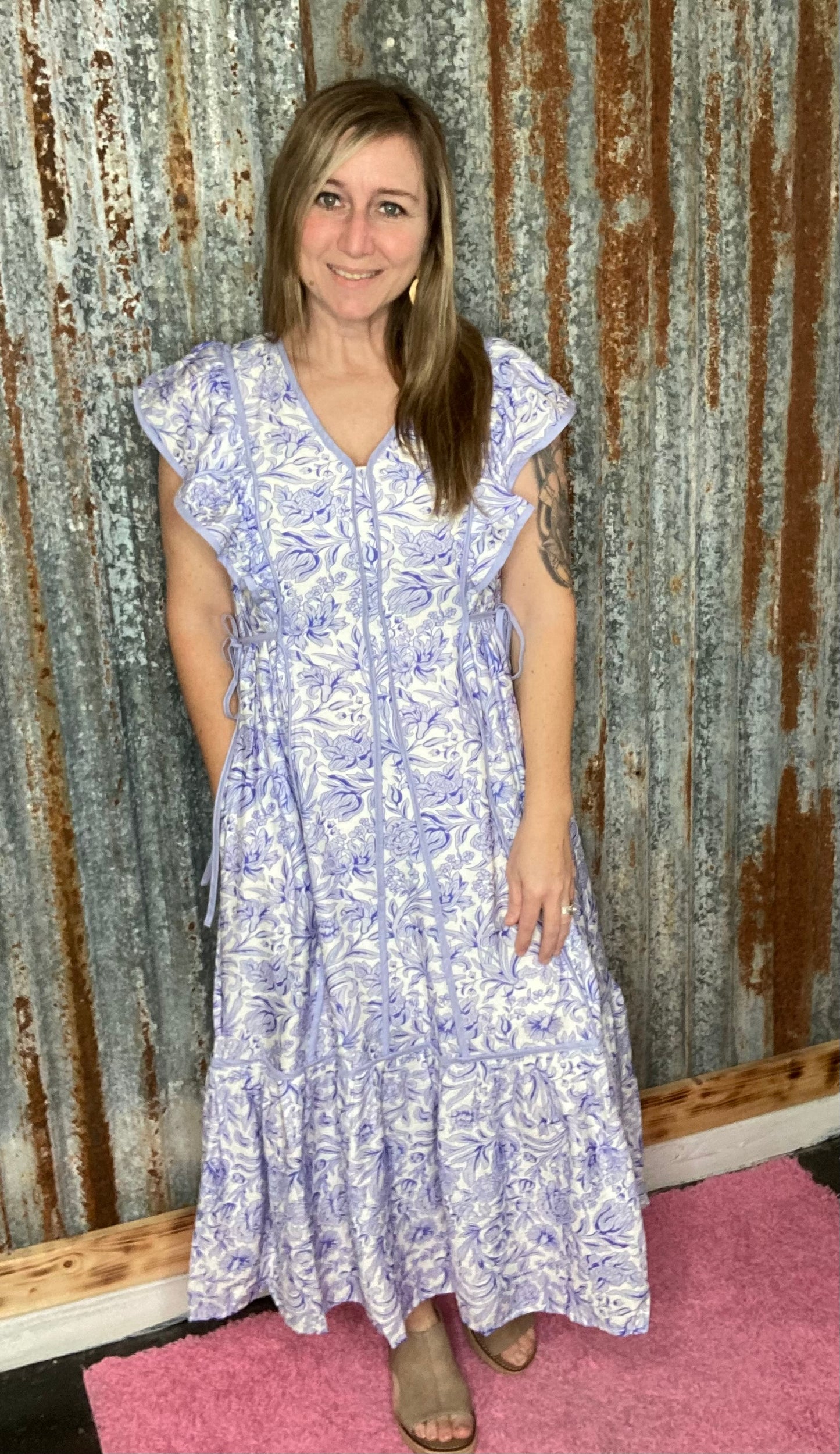 Peri Blue Midi Dress