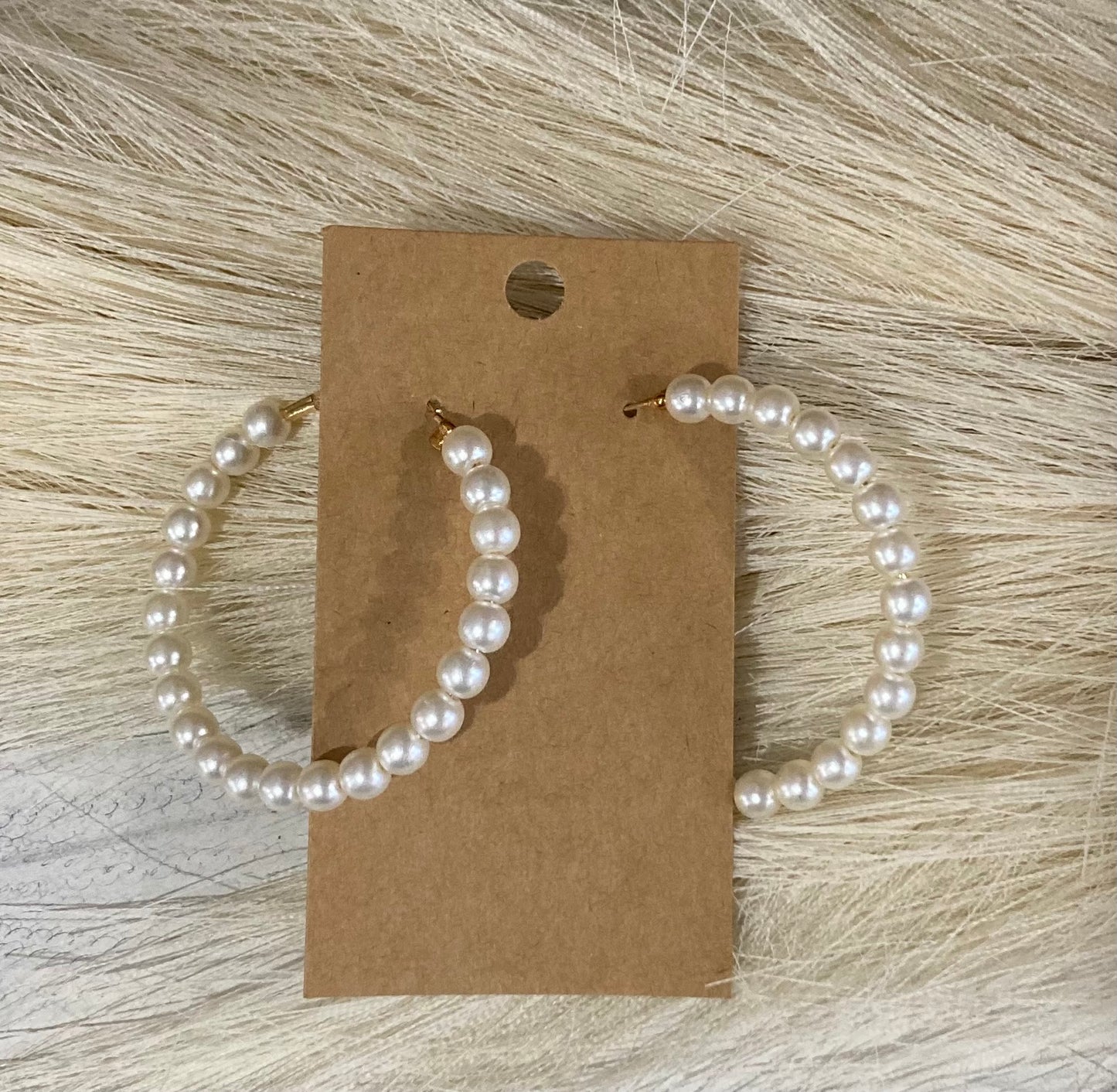 Pearled Round Hoops