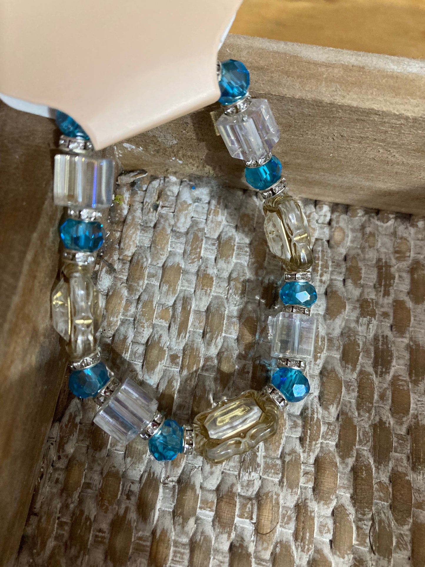 Clear Blue Gem Bracelet