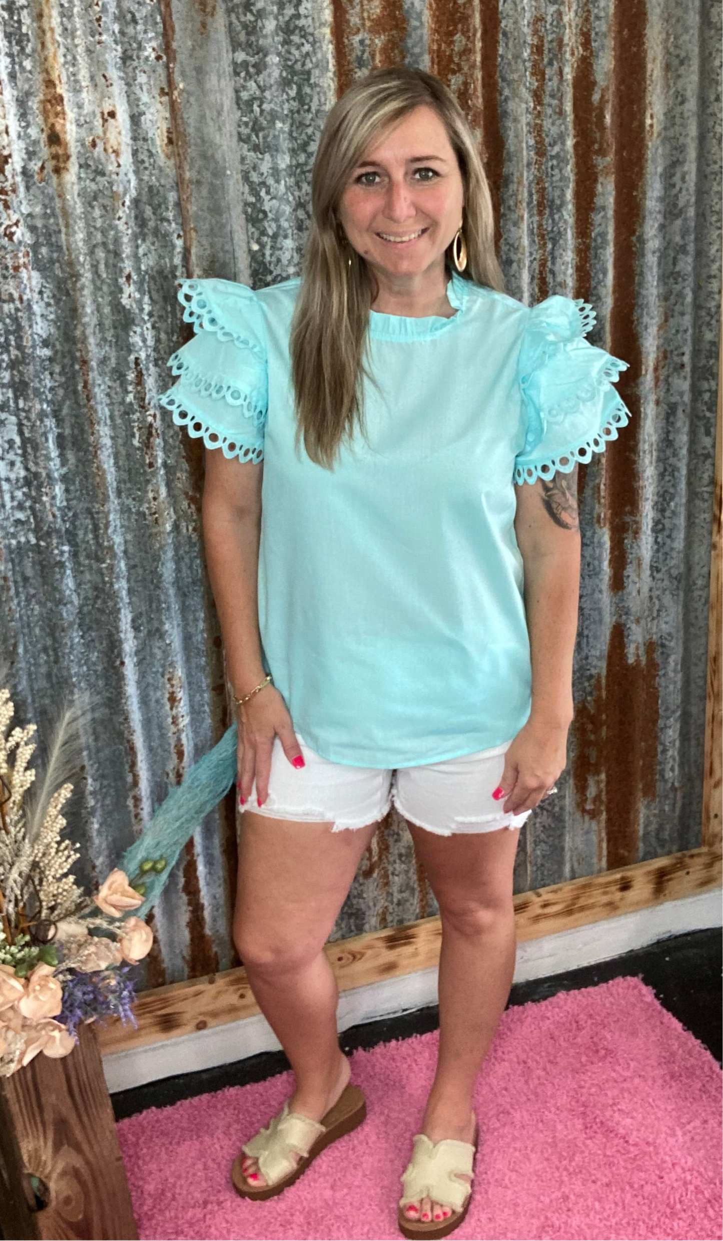 Mint Green Ric Rac Top