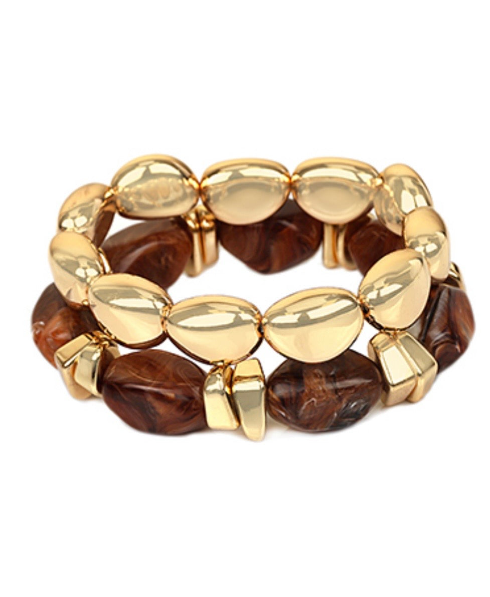 Stackable Marble Bead Bracelet