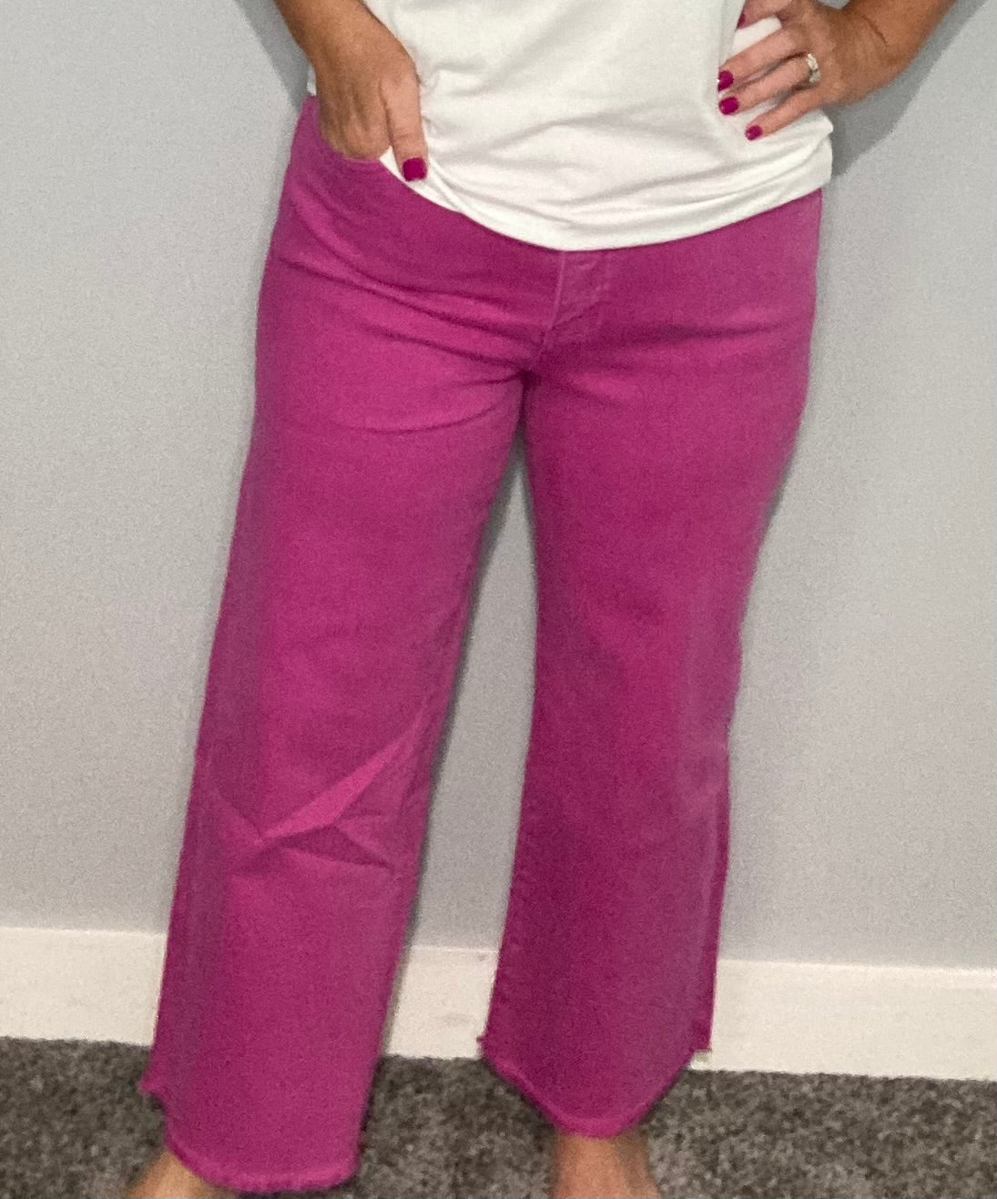 Chloe High Rise Croooed Jeans (Pink)