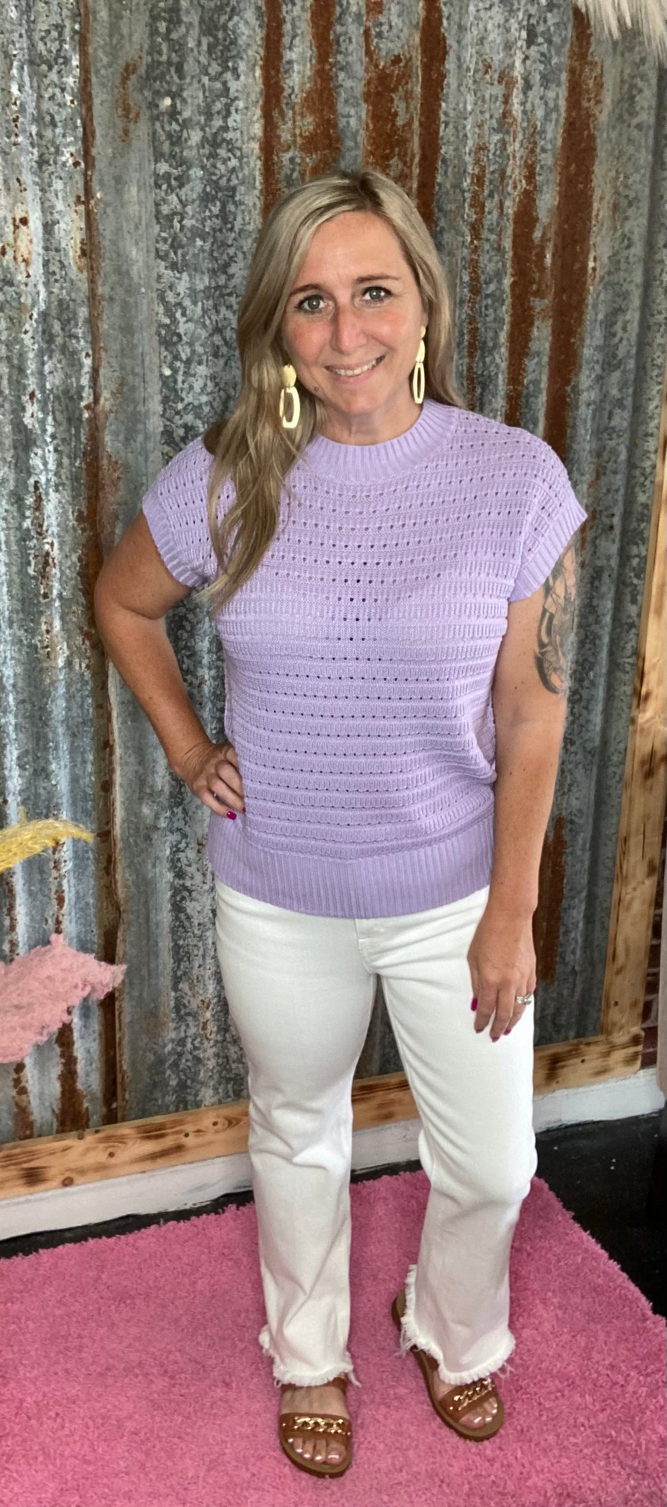 Lavender Sweater Top