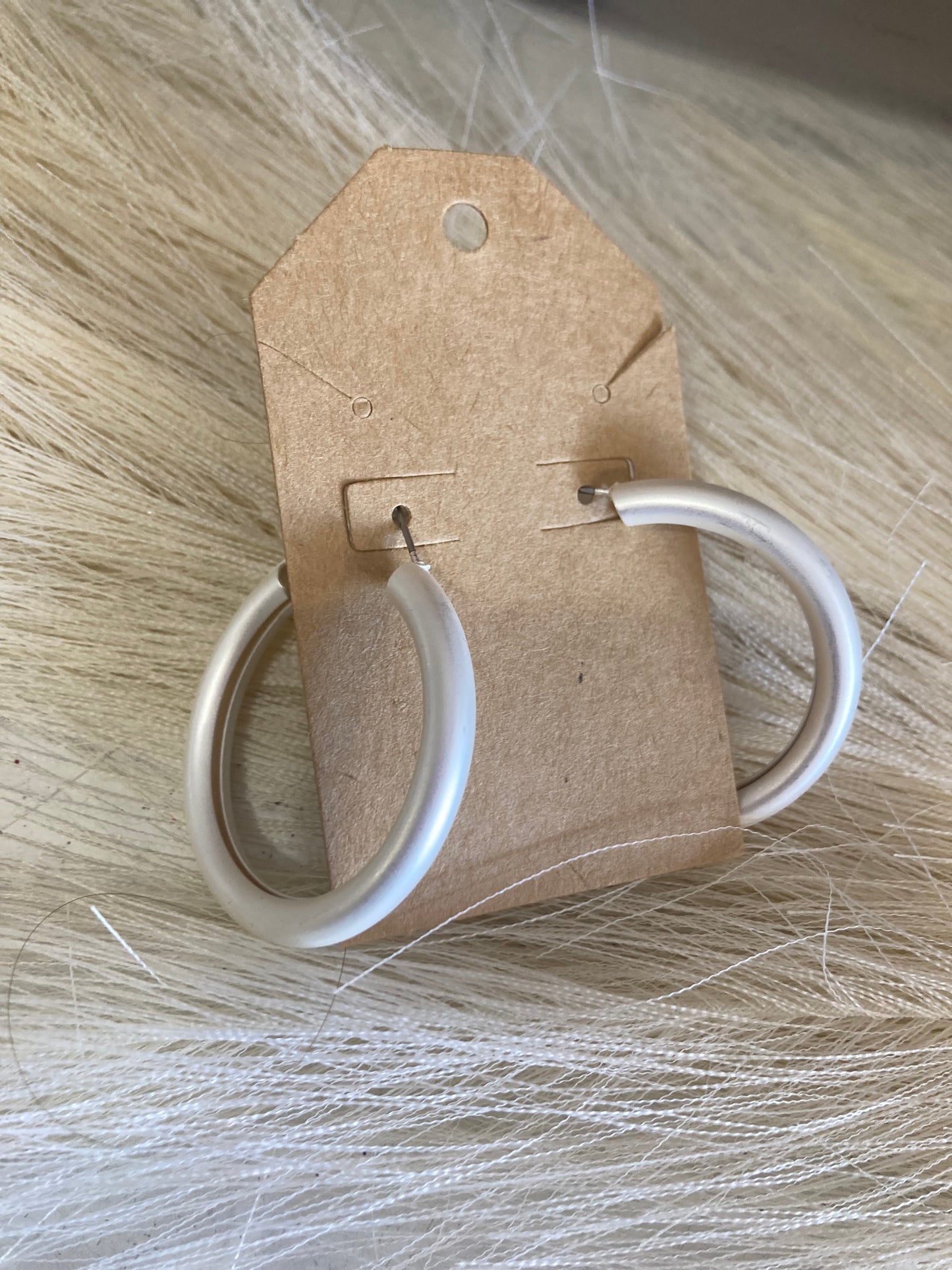 Silver Hollow Hoops