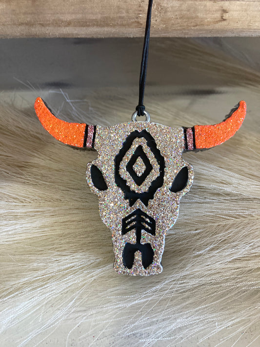 Bull Skull Car Freshie