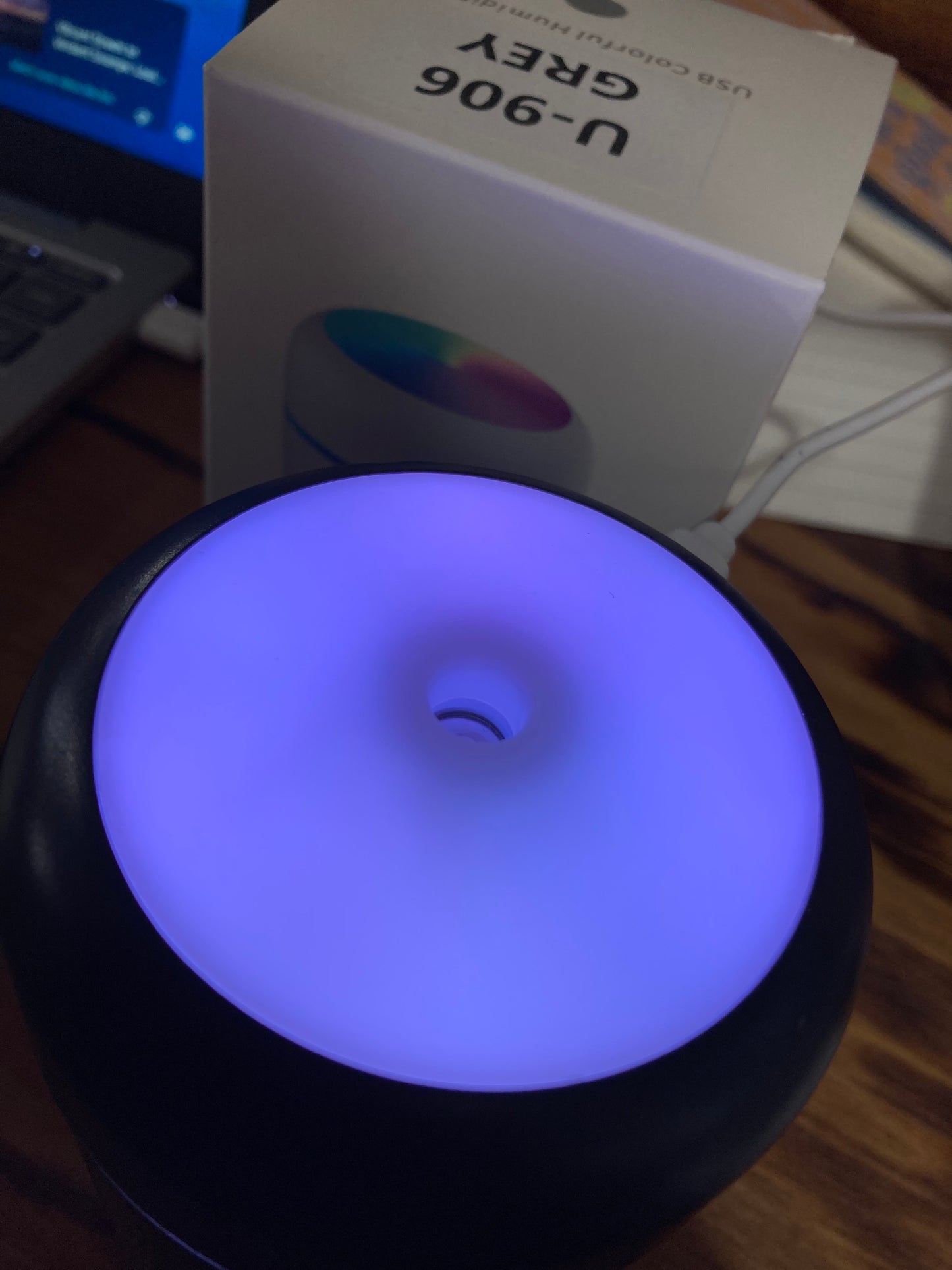 Grey USB Colorful Humidifier