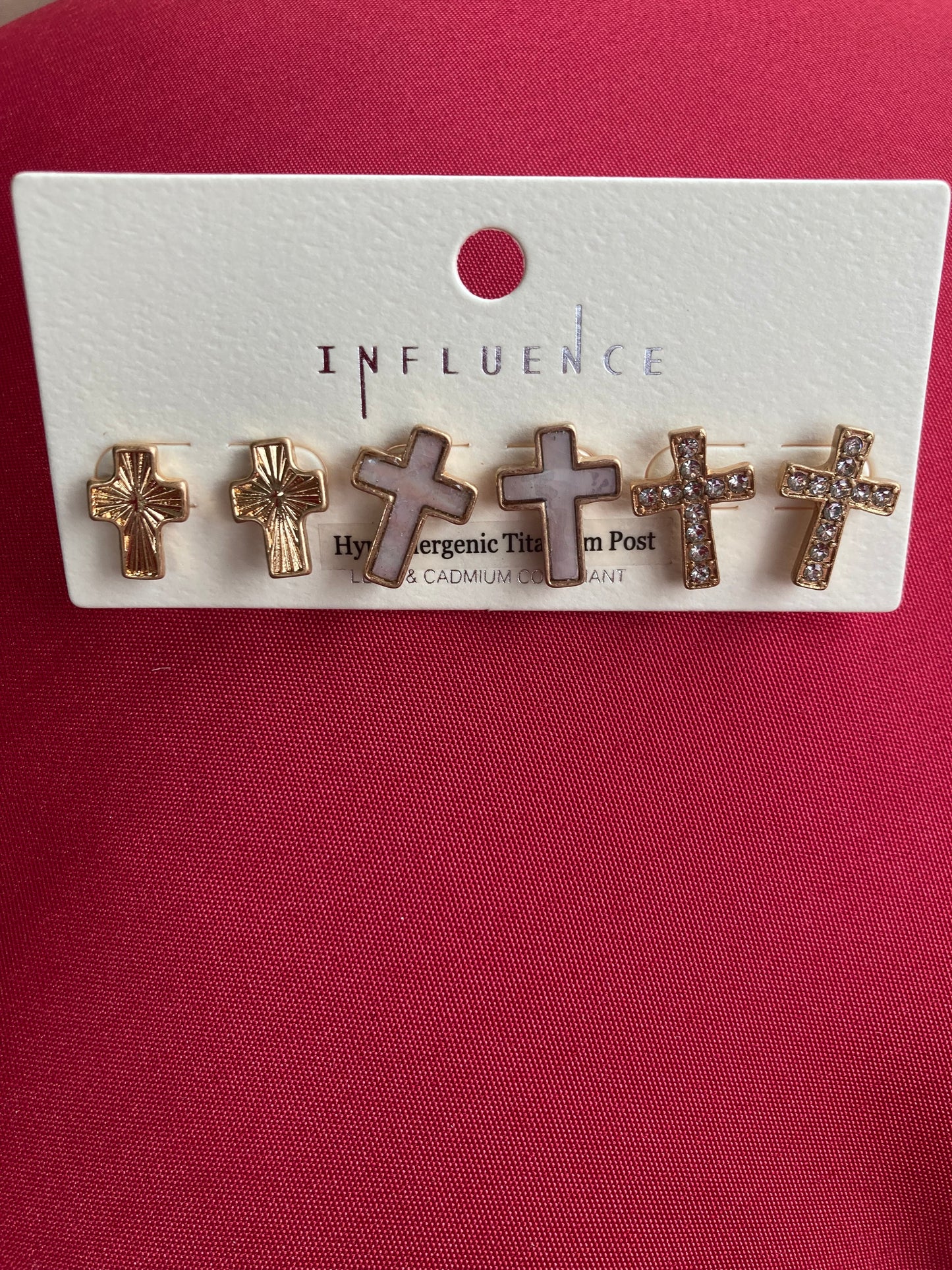 Gia Cross Earring Set