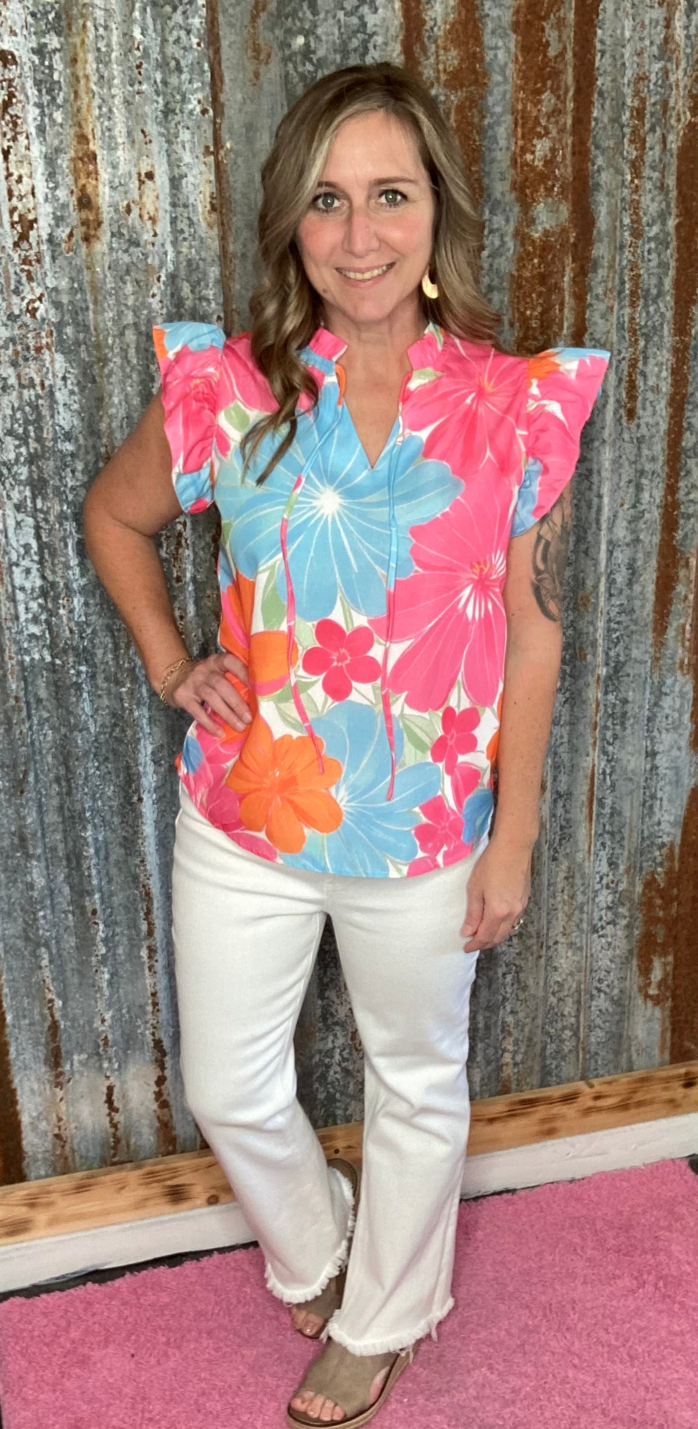 Vibrant Flower Top
