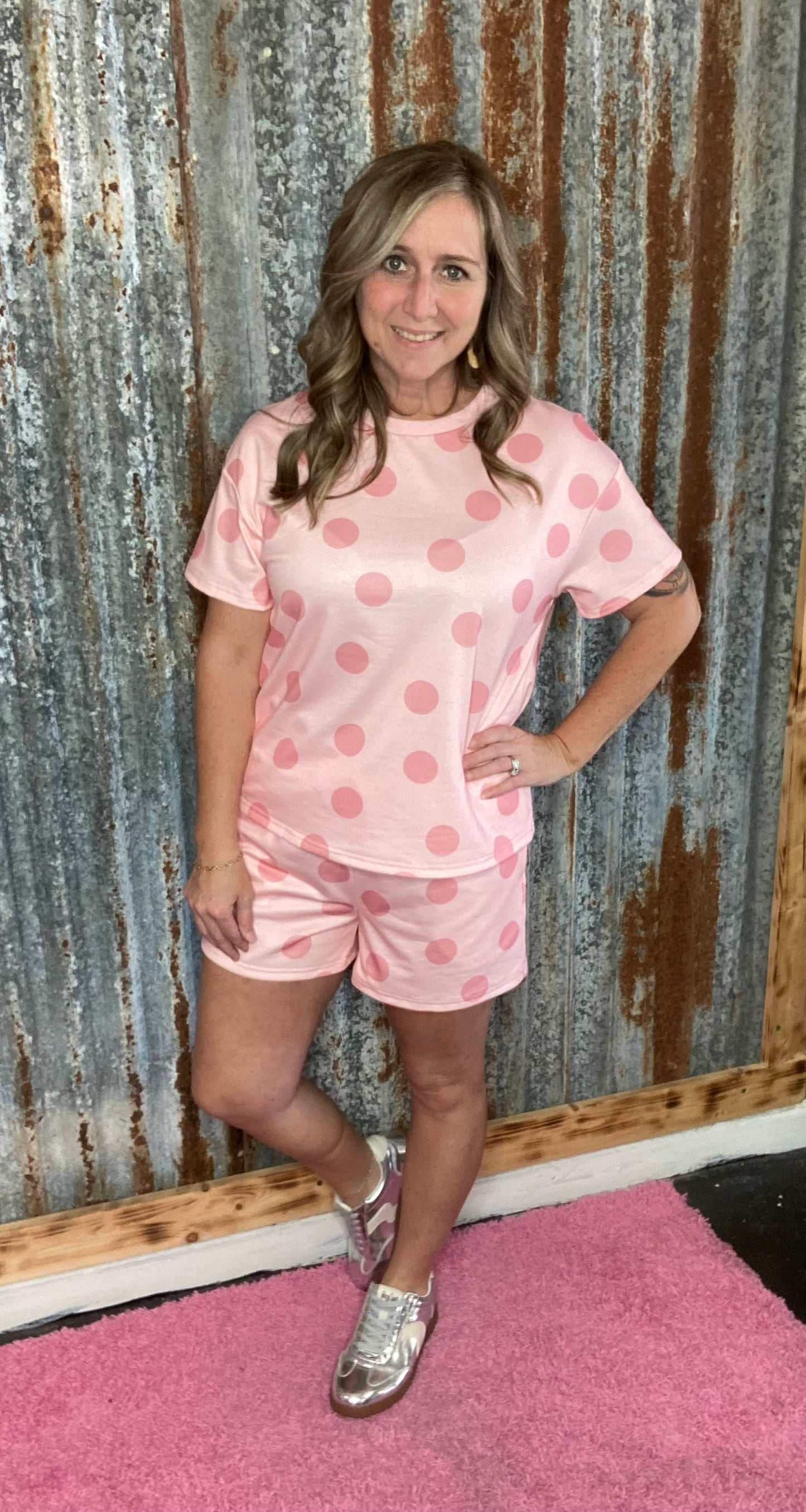 Pink Polka Dot Set