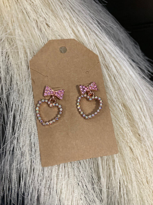 Pink Heart Earrings