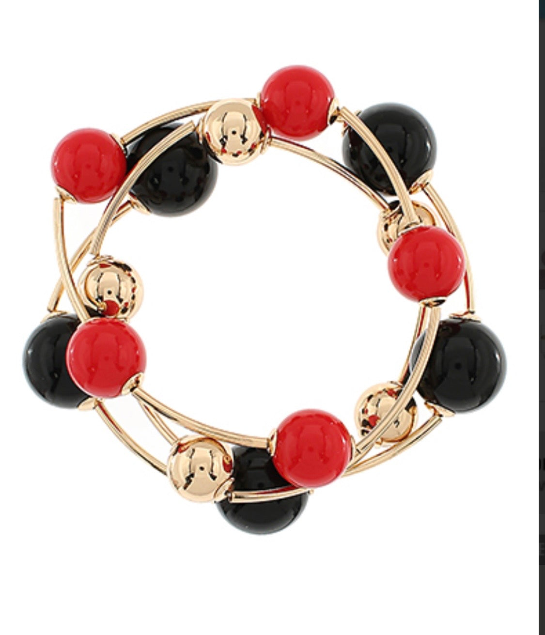 Gameday 3 Row CCB & Acrylic Ball Bracelet