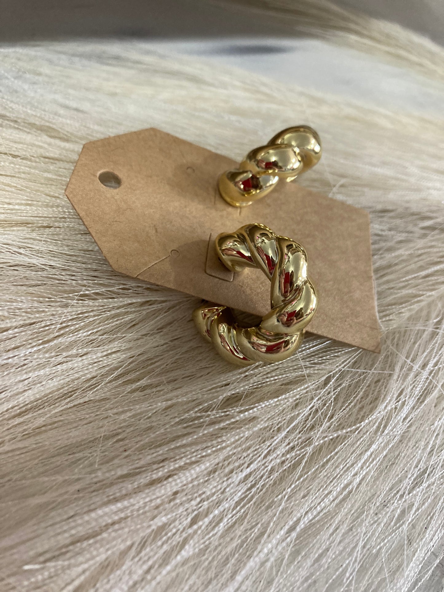 Twisty Shine Gold Hoops