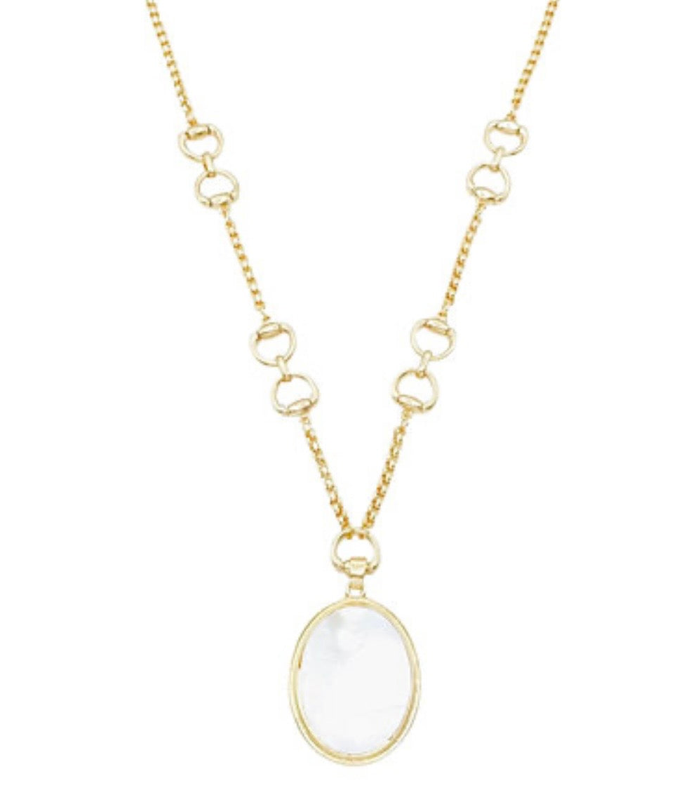 Oval Shape Shell Necklace