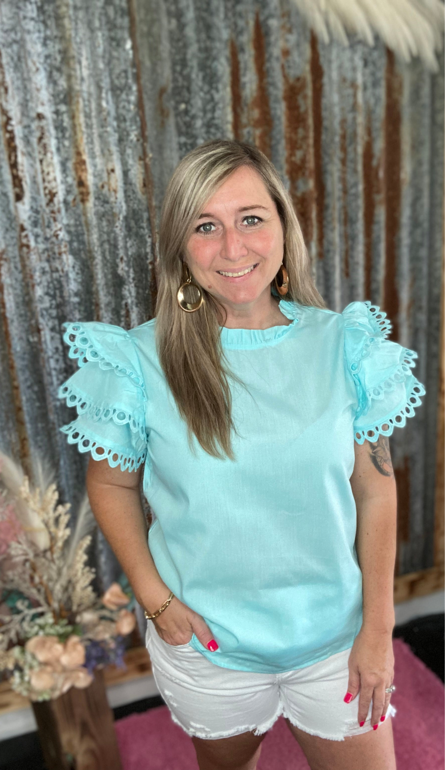 Mint Green Ric Rac Top