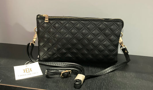 Liz Custom Collection Crossbody Black Quilted SQ