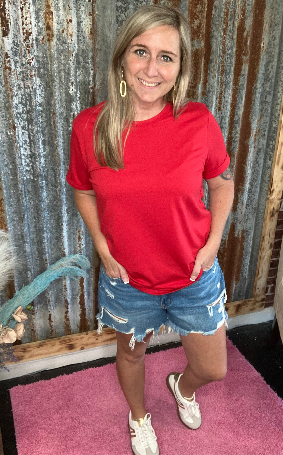 Casual Red Tee