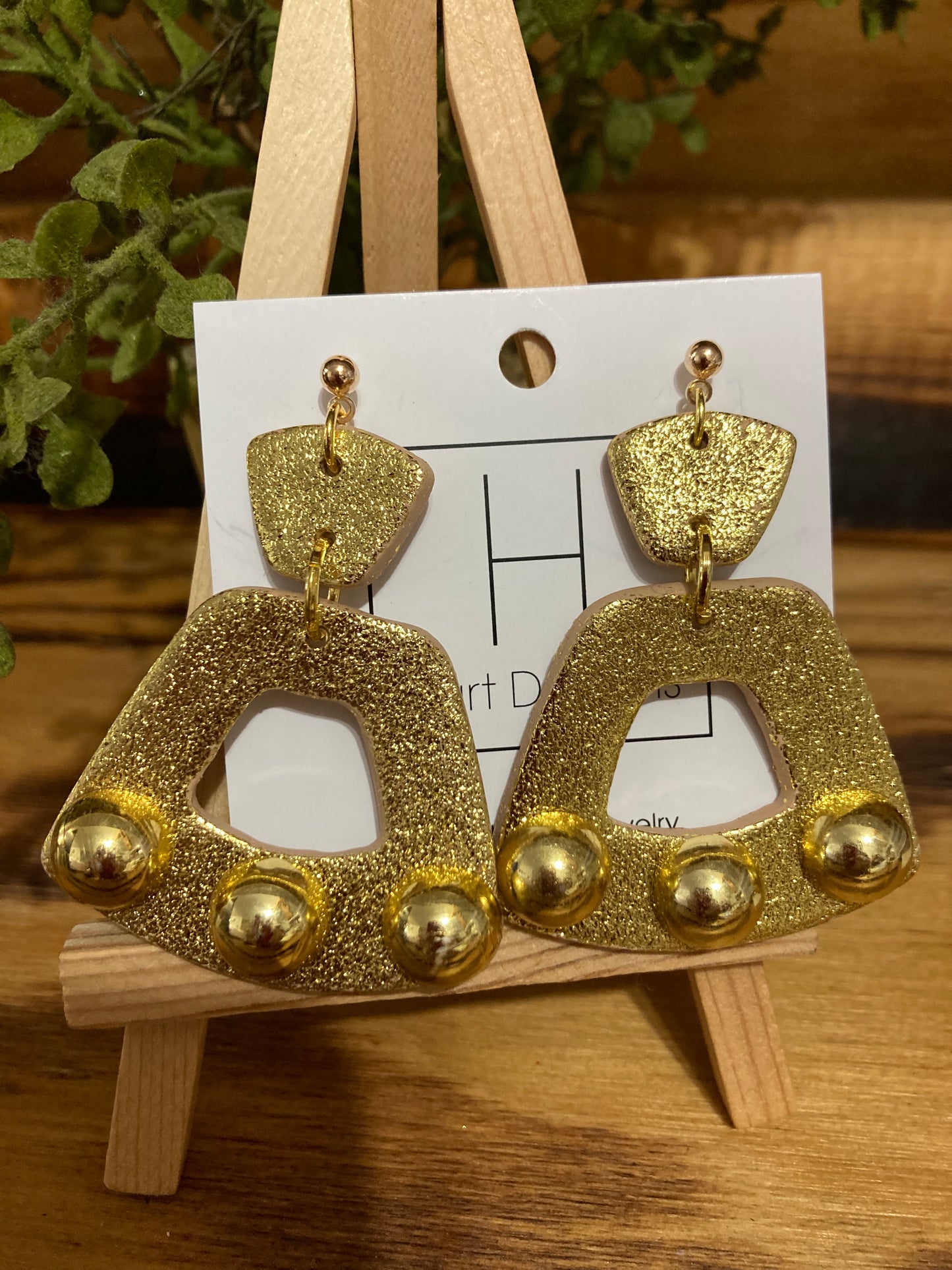 Gold beaded Earrings