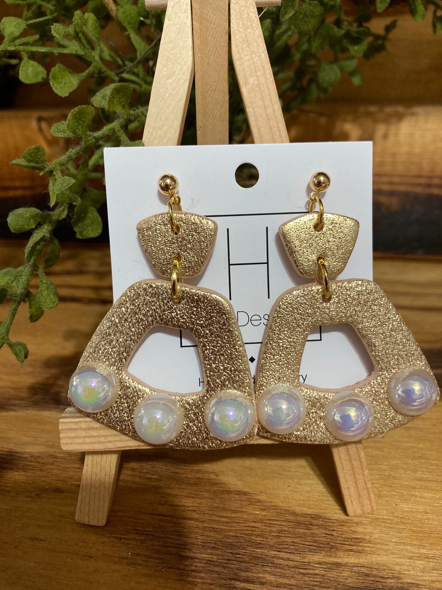 Gold with Pearl beads