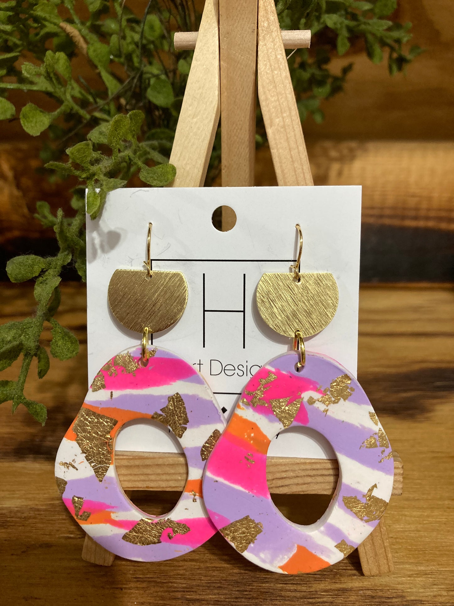 Pink/purple earrings