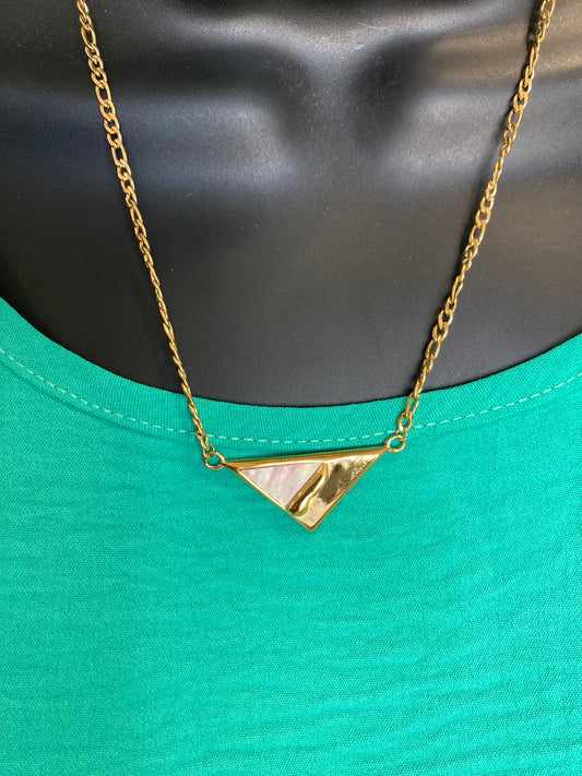 Gold triangle necklace