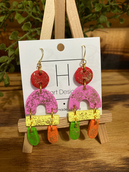 Colorful rainbow earrings