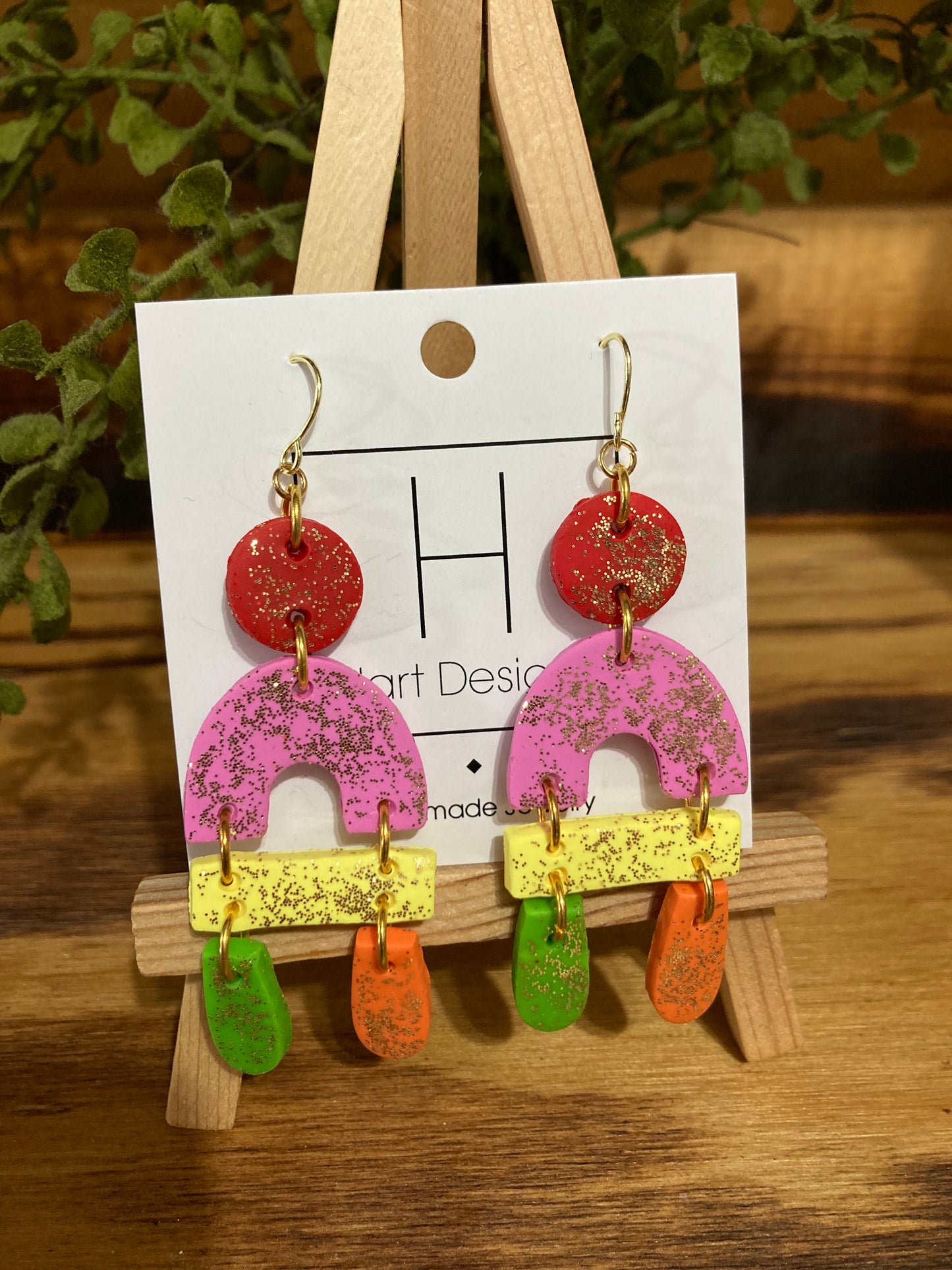 Colorful rainbow earrings