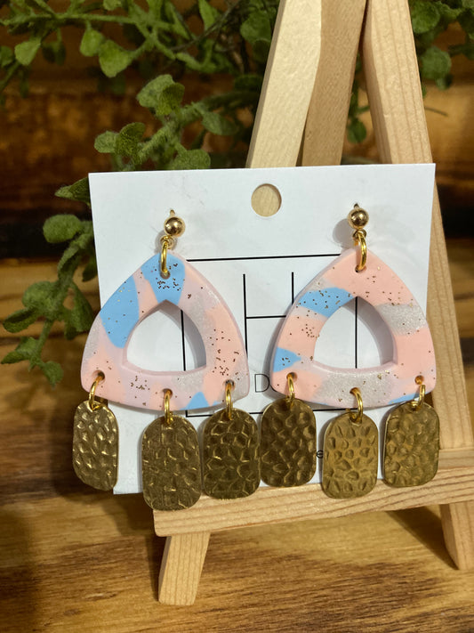 Triangle dangle earrings