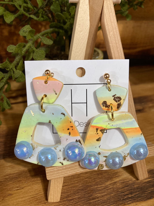Splash of orange earrings