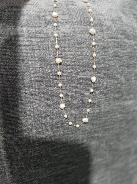 Roonie Pearl Lined Necklace