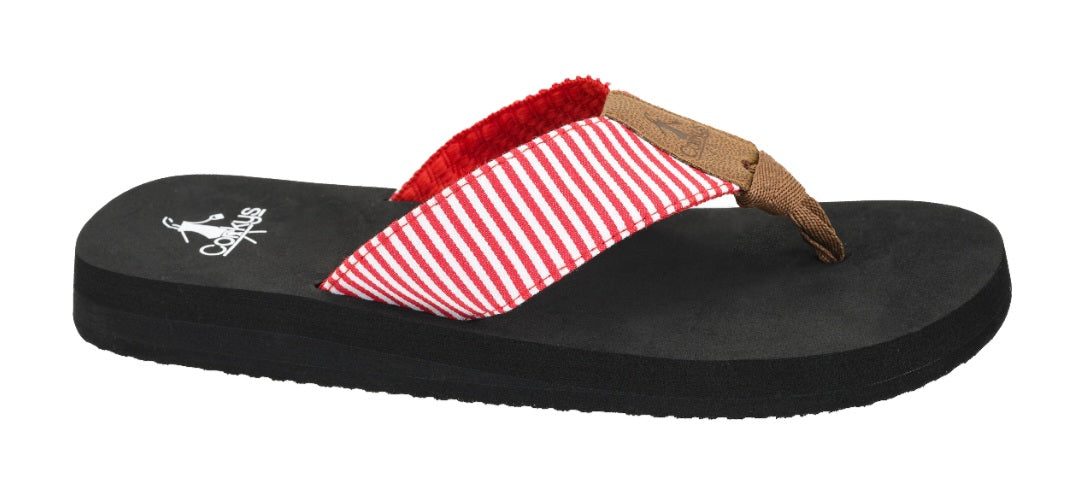 Corkys Summer Break Red/White Stripe