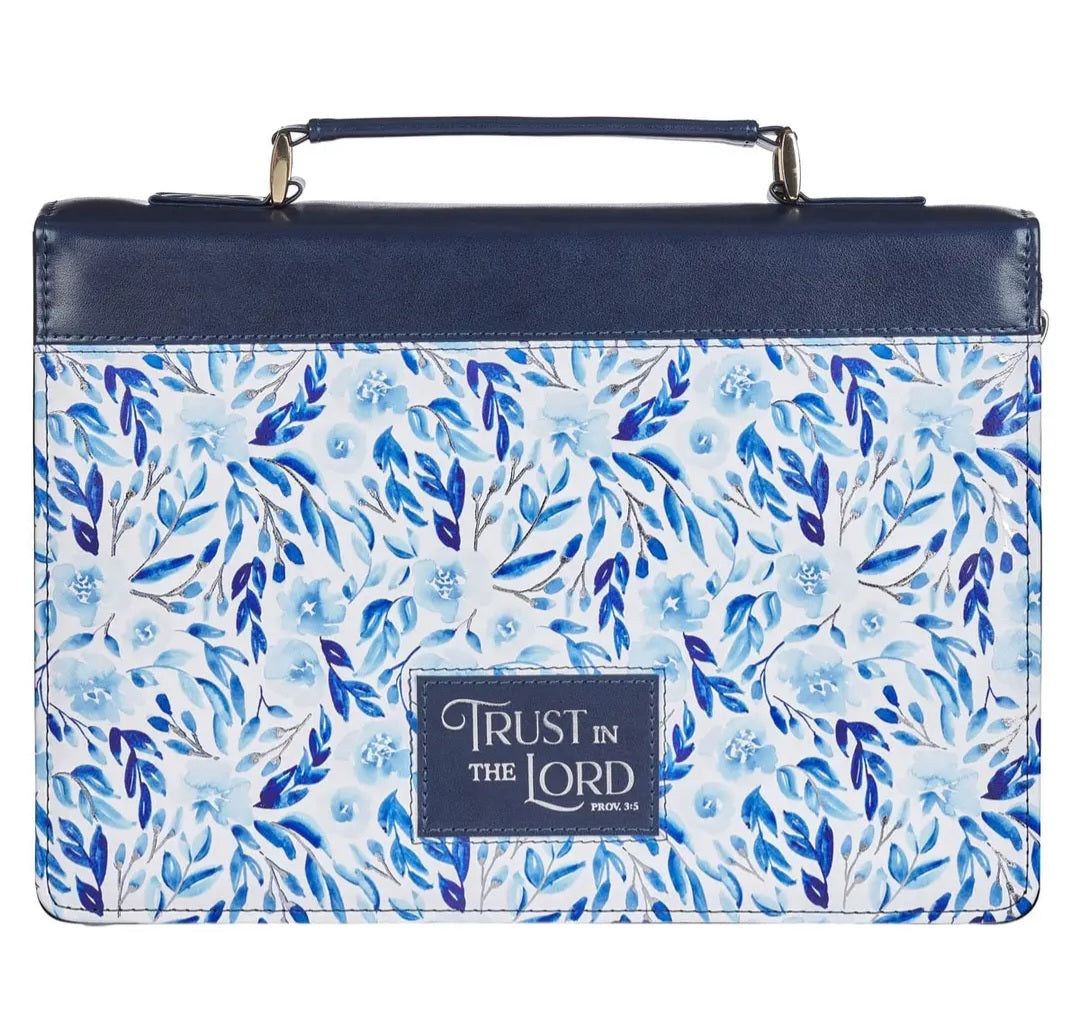 Blue Floral Bible Cover