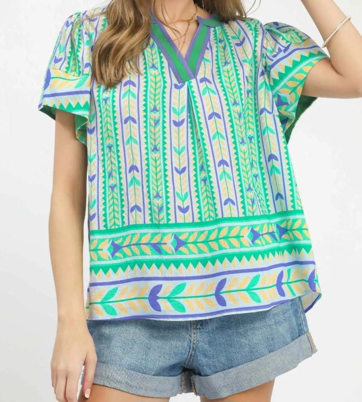 Green Mix Top