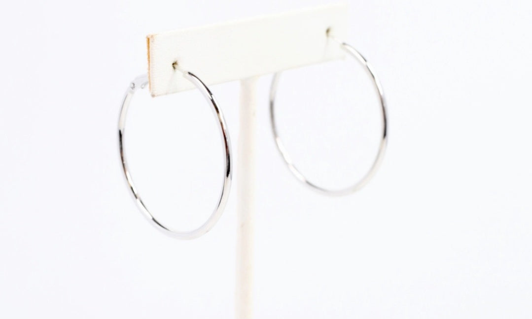 Rinaldi Hoop Earring Shiny Silver