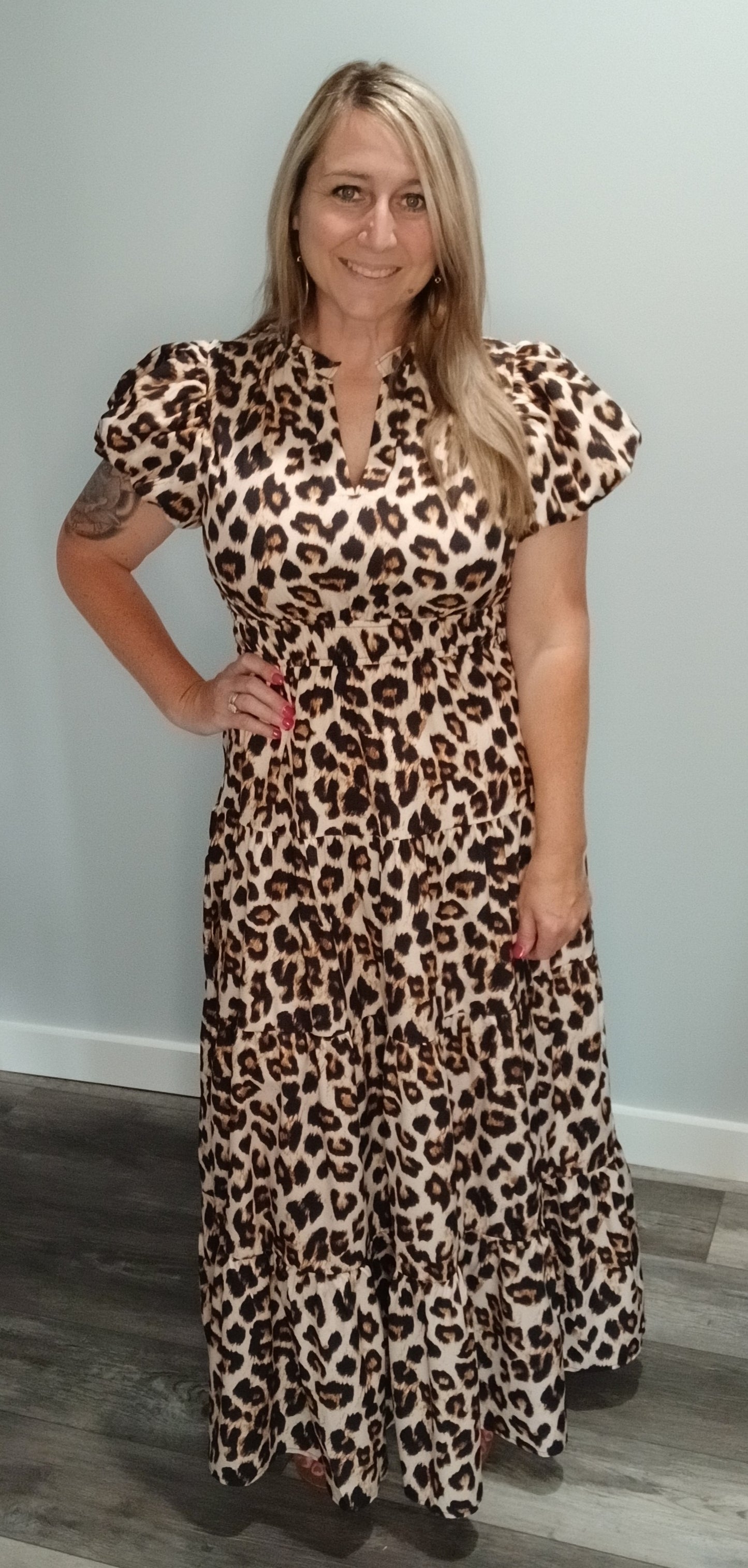 Leopard Puffed Dress