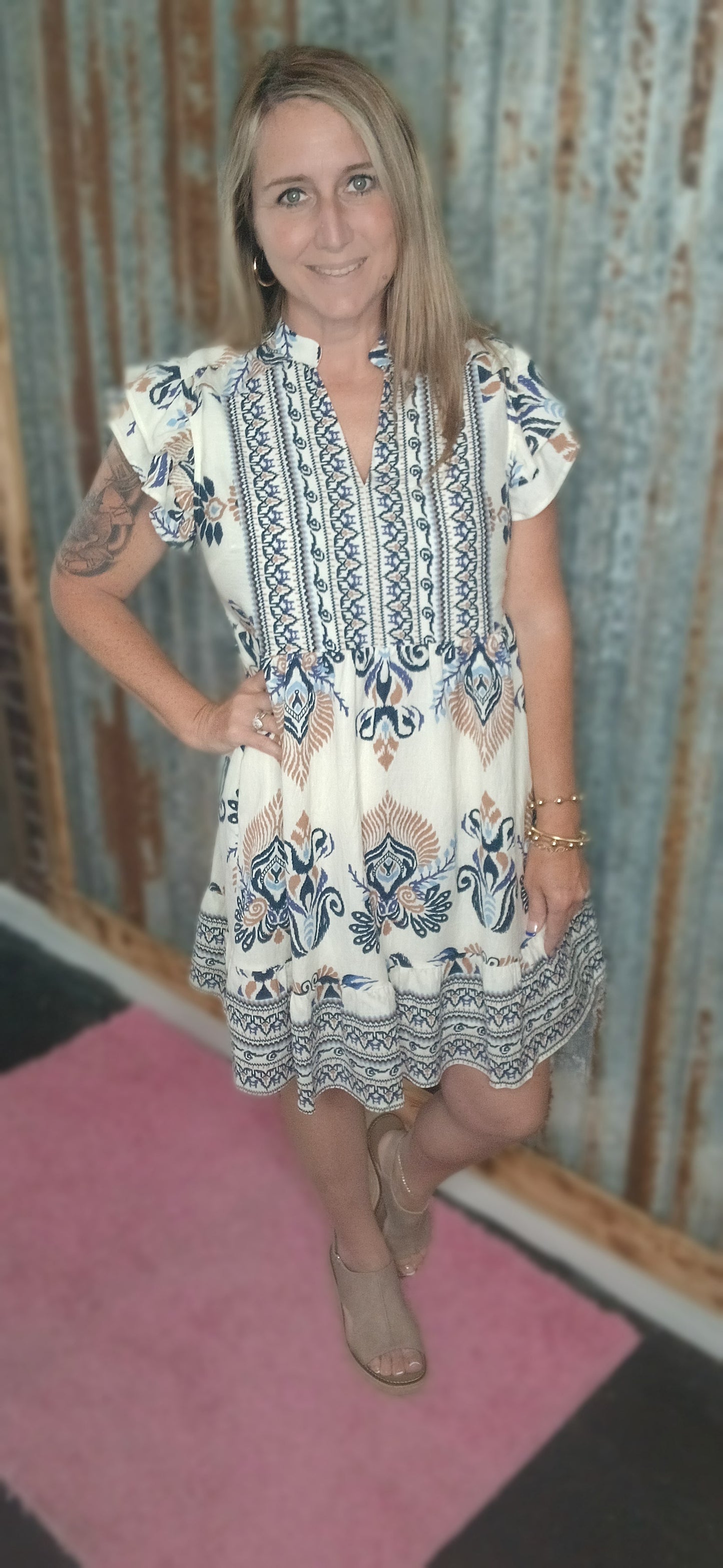Blue Boho Dress