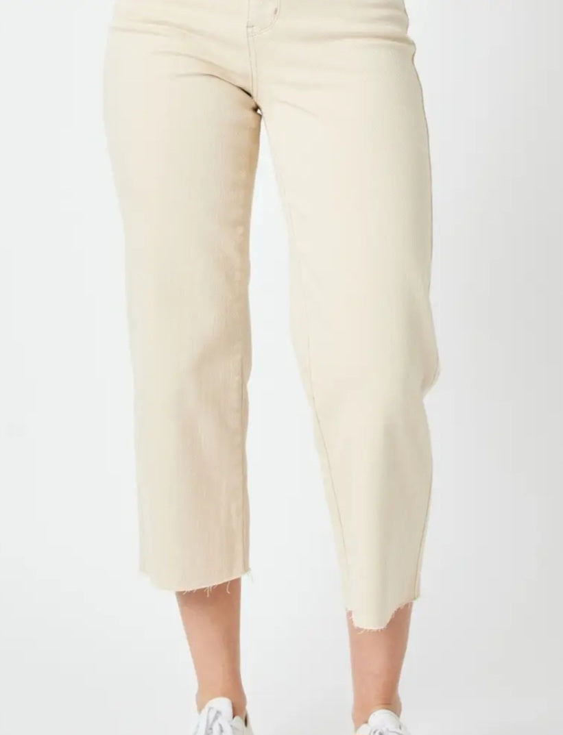 Judy Blue HW Bone Cropped Jeans