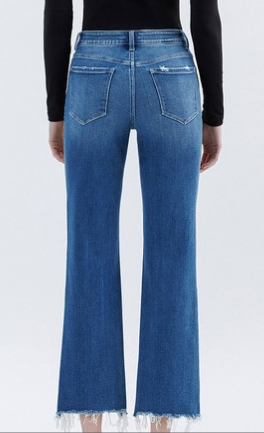 Vervet High Rise Distressed Crop Straight Jeans