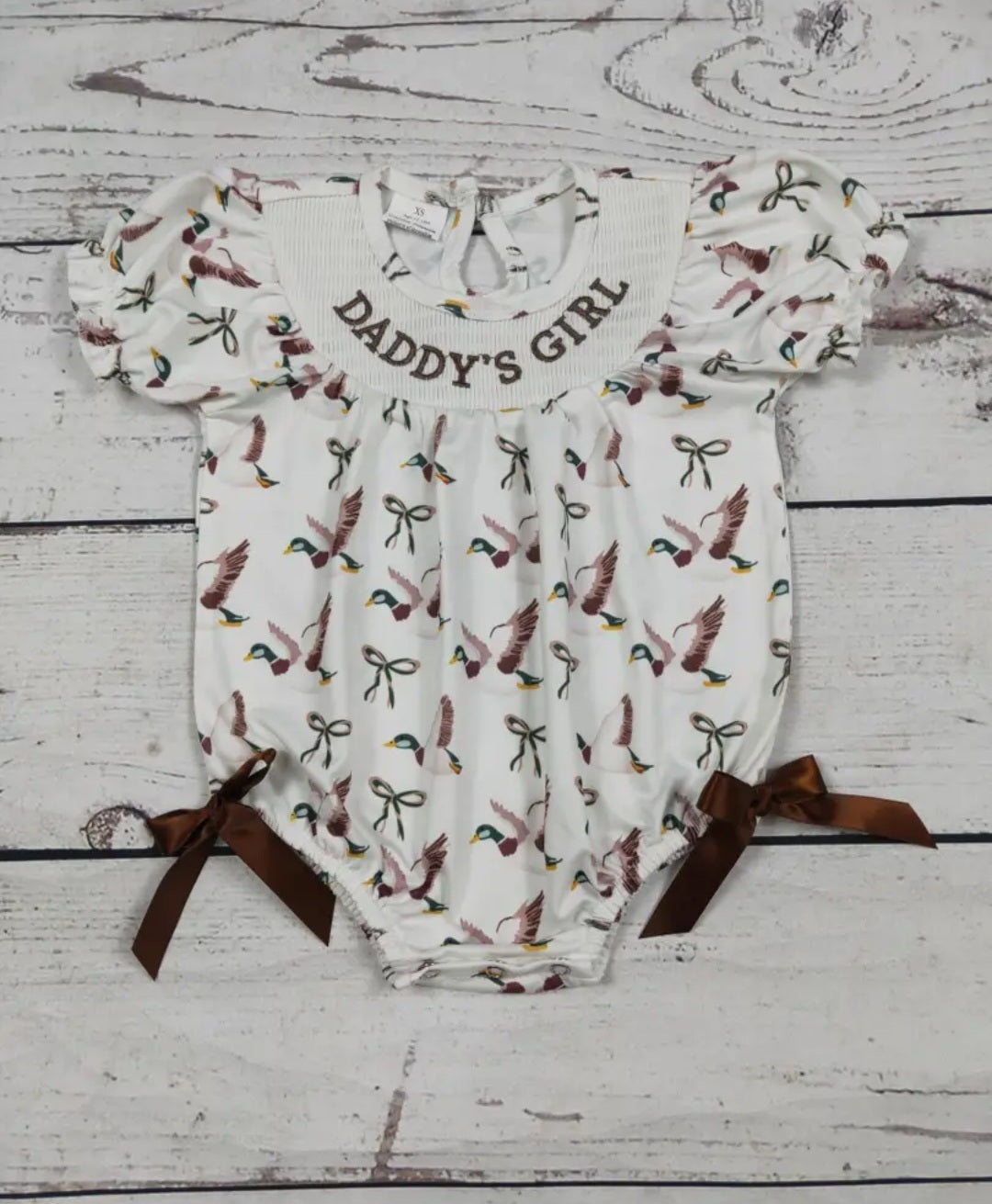 Daddy's Girl Smocked Bubble